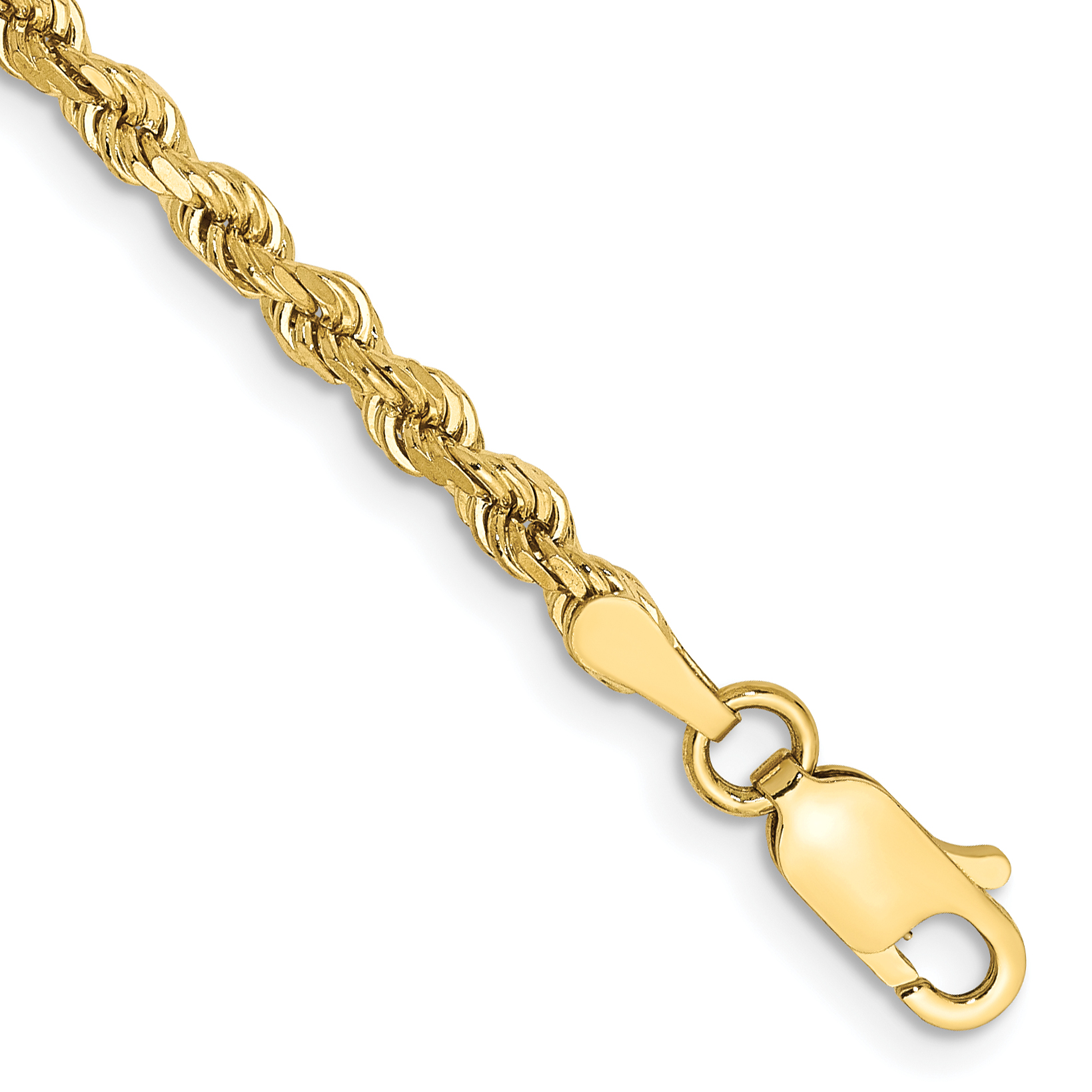 10k 2.75mm Diamond-cut Rope Chain (10K021-7)
