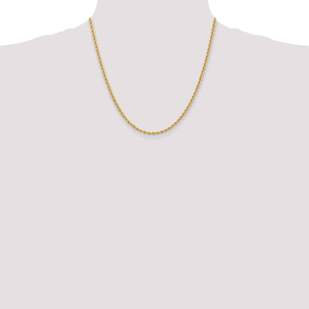 10k 2.75mm Regular Rope Chain (10K021S-20)