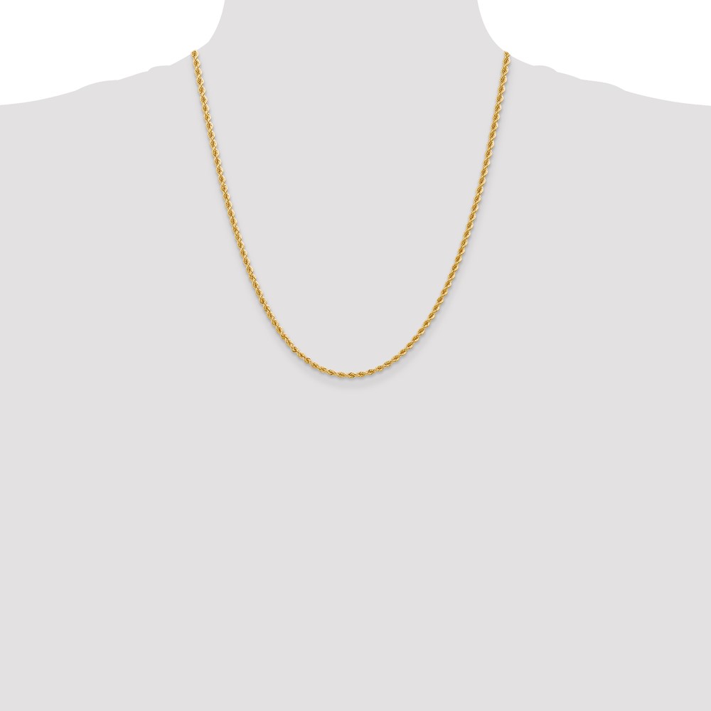 10k 2.75mm Regular Rope Chain (10K021S-22)