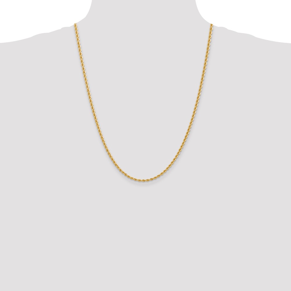 10k 2.75mm Regular Rope Chain (10K021S-24)