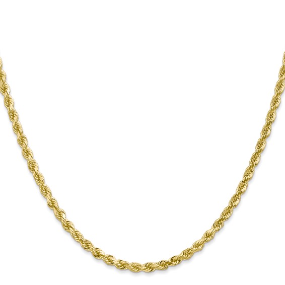 10k 3mm Diamond-Cut Rope Chain (Per Inch)