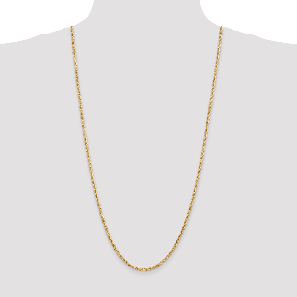 10k 3mm Diamond-cut Rope Chain (10K023-30)