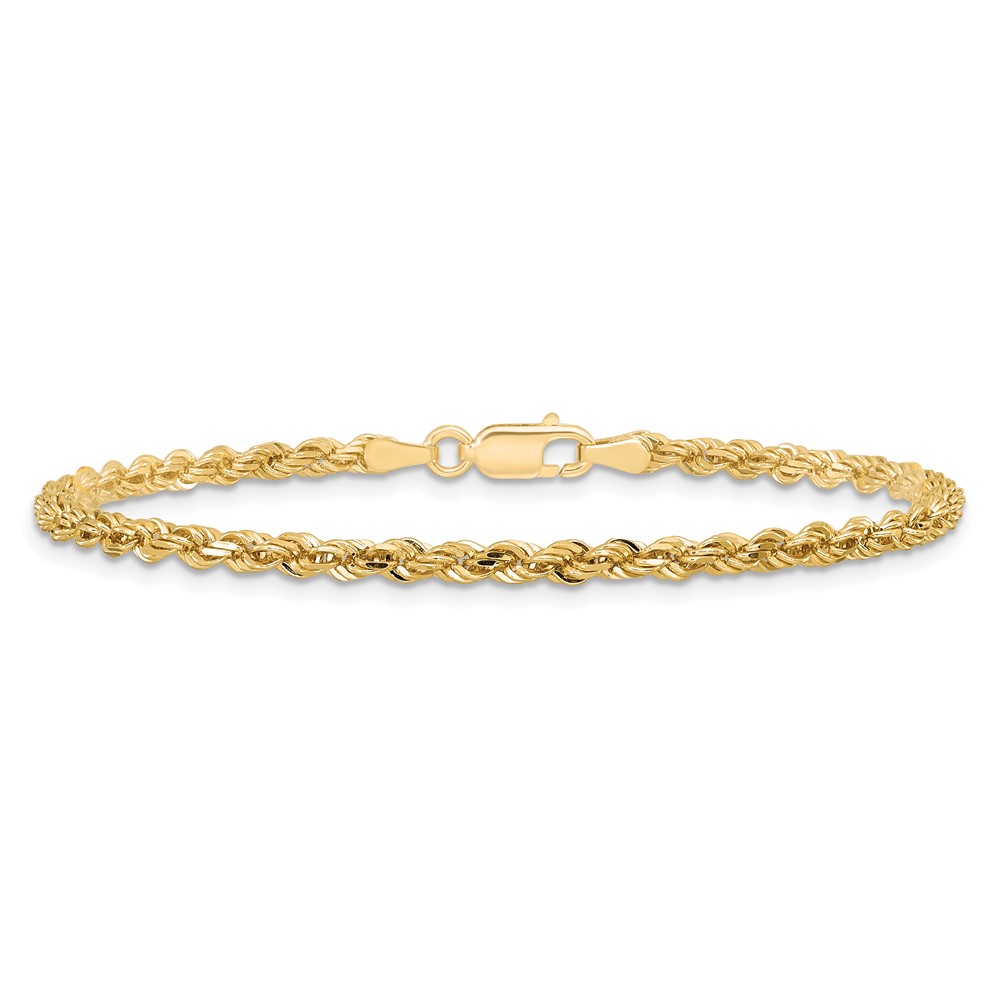 10k 3mm Diamond-cut Rope Chain (10K023-8)