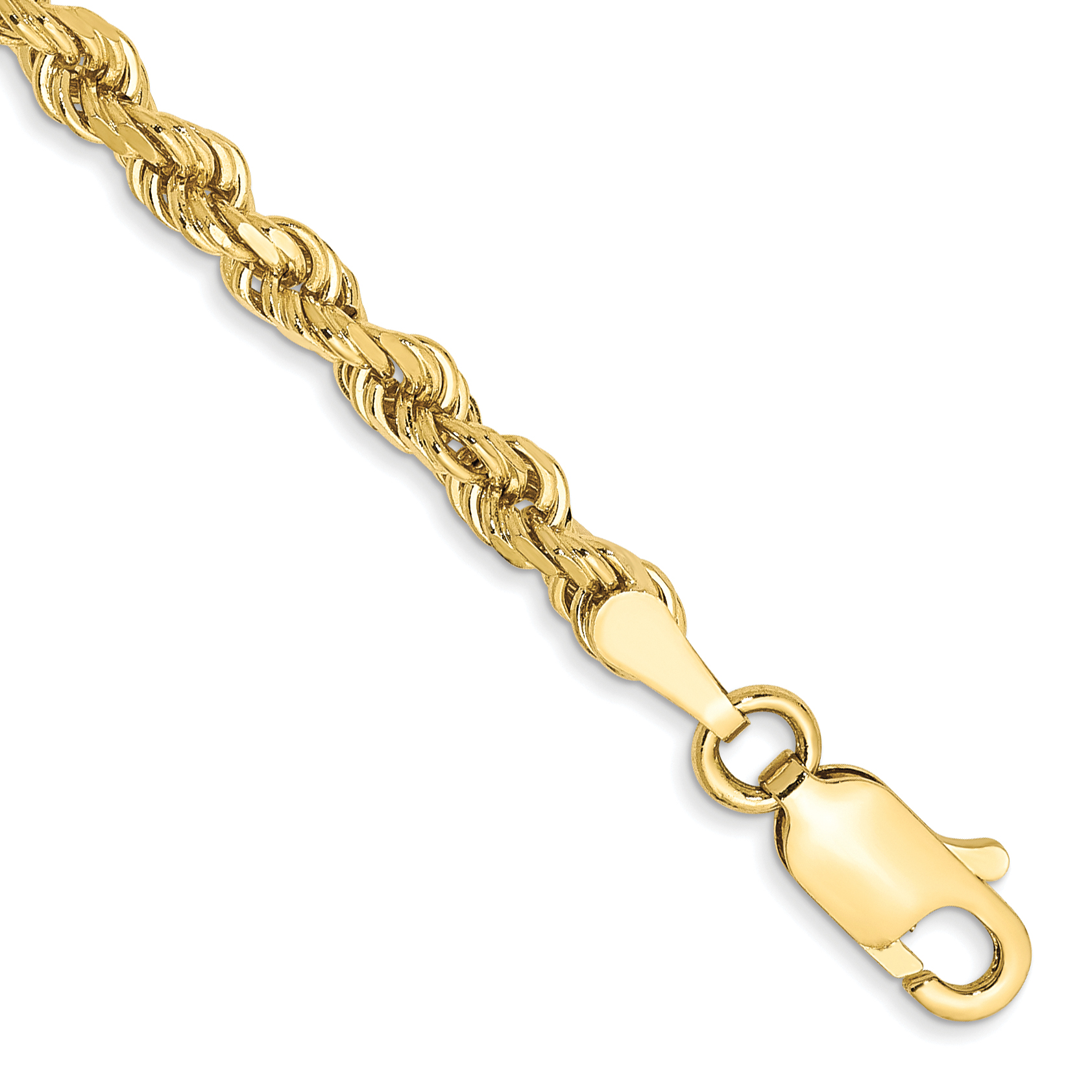 10k 3mm Diamond-cut Rope Chain (10K023-8)