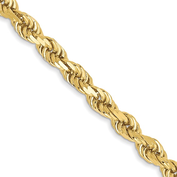 10k 3mm Diamond-Cut Rope Chain (Per Inch)