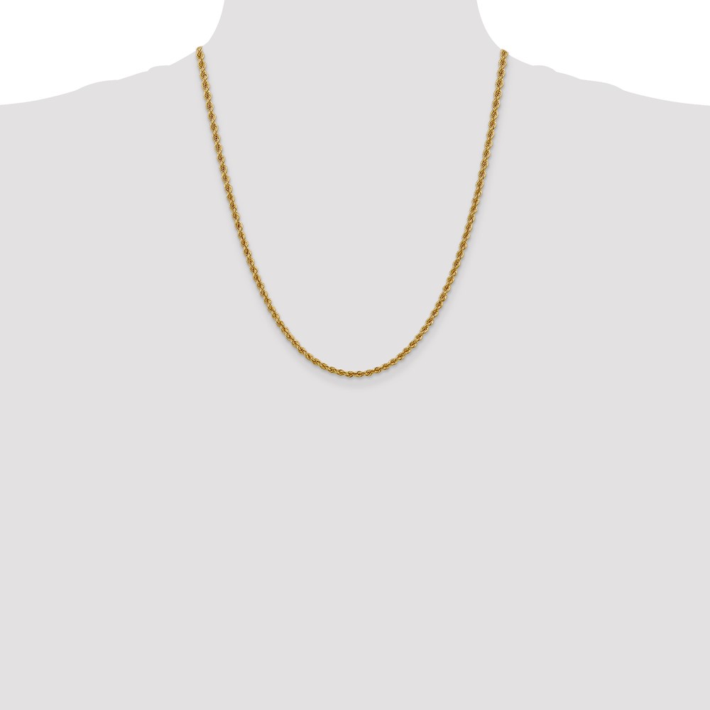 10k 3mm Regular Rope Chain (10K023S-22)
