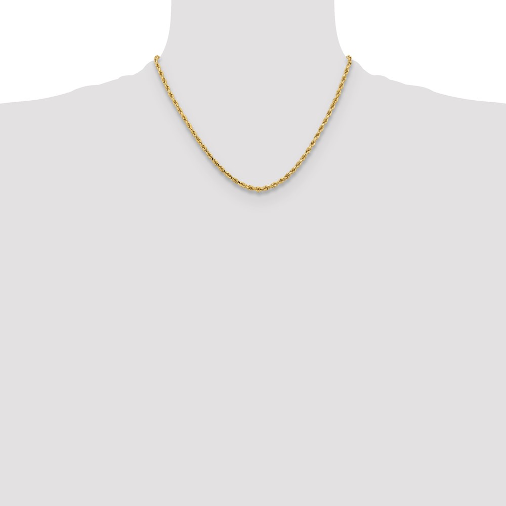 10k 3.25mm Diamond-cut Rope Chain (10K024-18)