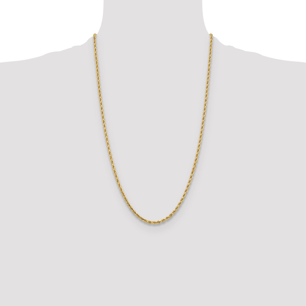 10k 3.25mm Diamond-cut Rope Chain (10K024-26)