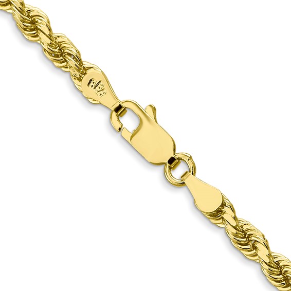 10k 3.5mm Diamond-Cut Rope Chain (Per Inch)