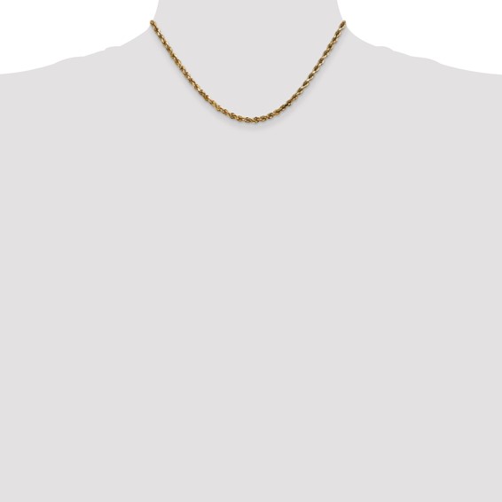 10k 3.5mm Diamond-Cut Rope Chain (Per Inch)
