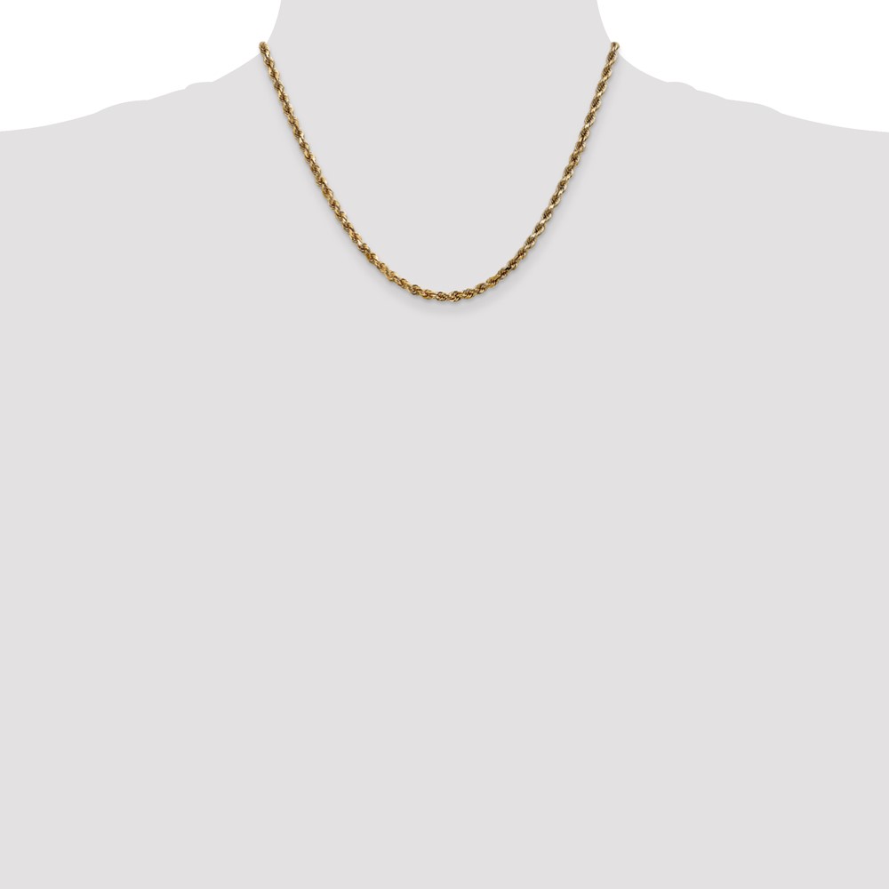 10k 3.5mm Diamond-cut Rope Chain (10K025-18)