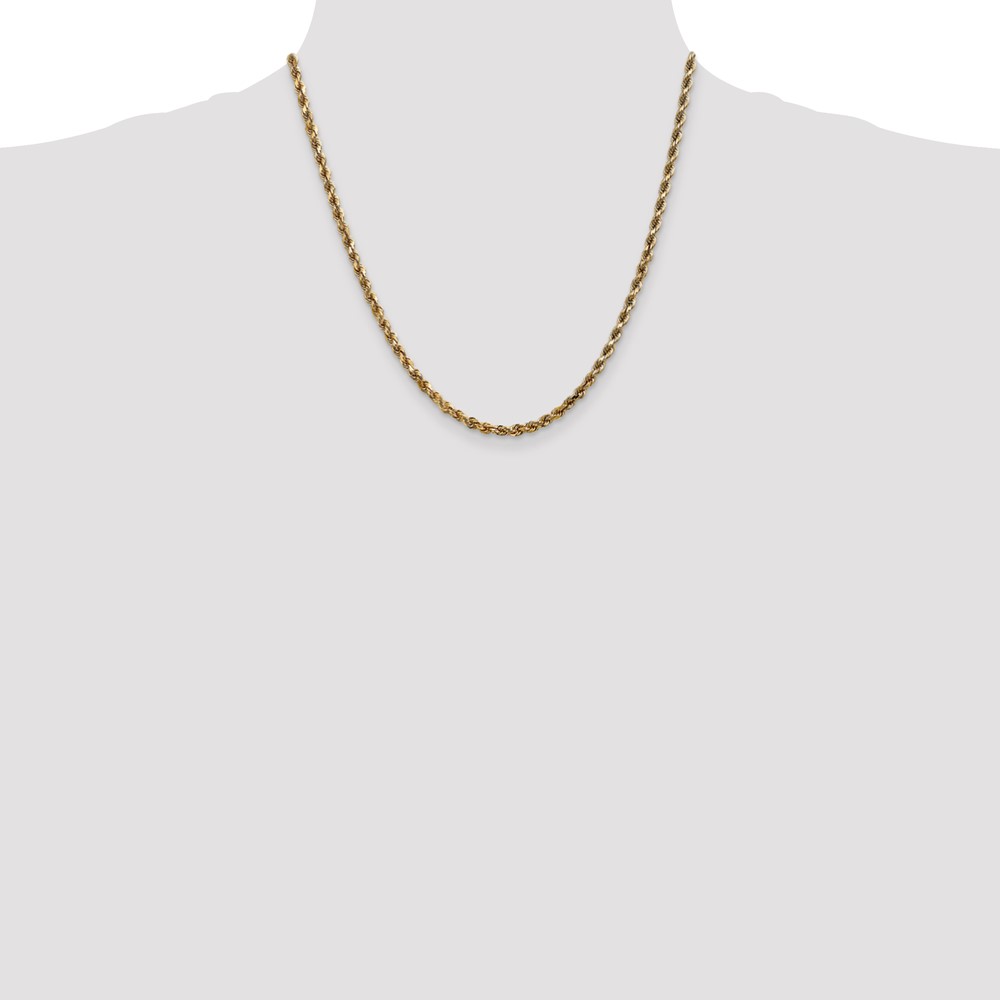 10k 3.5mm Diamond-cut Rope Chain (10K025-20)
