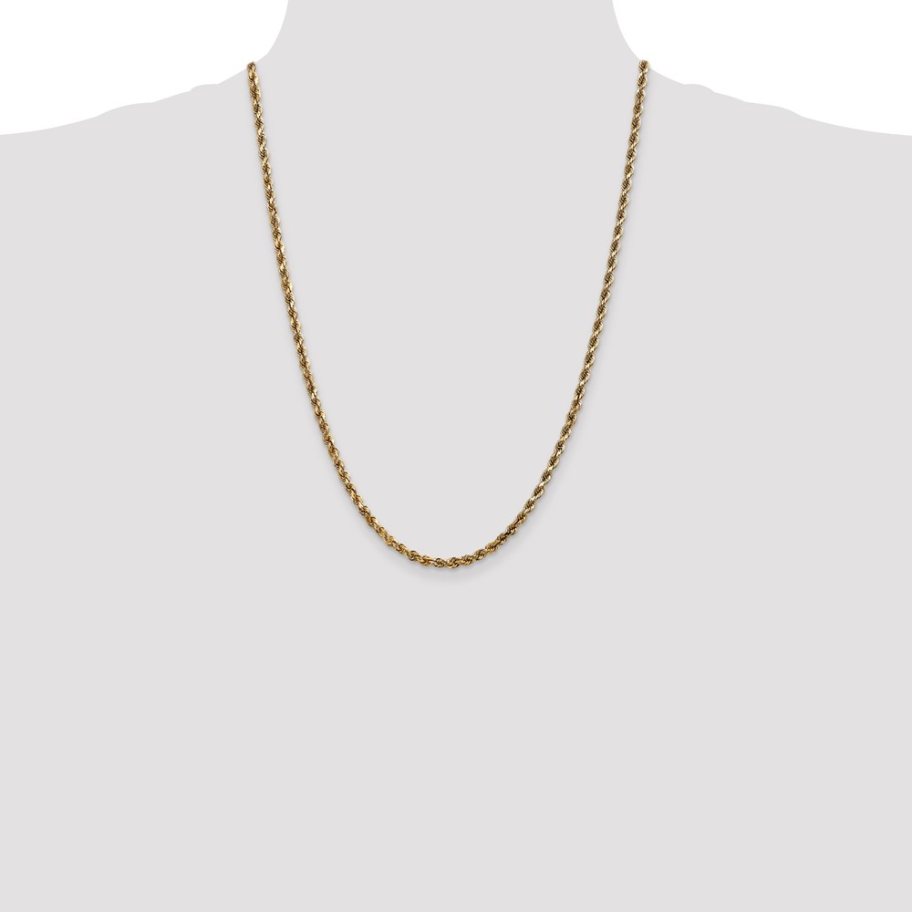 10k 3.5mm Diamond-cut Rope Chain (10K025-24)