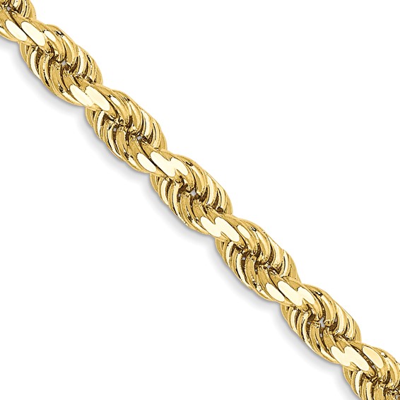 10k 3.5mm Diamond-Cut Rope Chain (Per Inch)