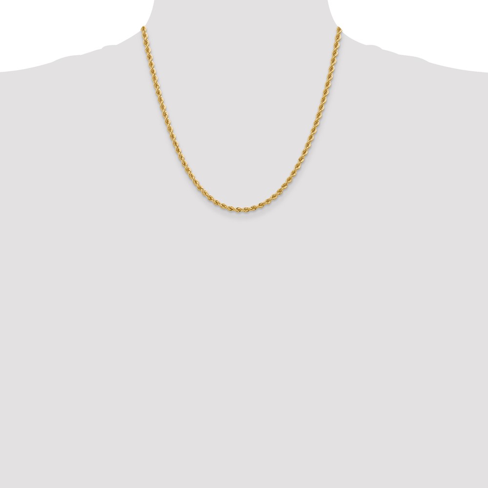 10k 3.65mm Regular Rope Chain (10K025S-20)