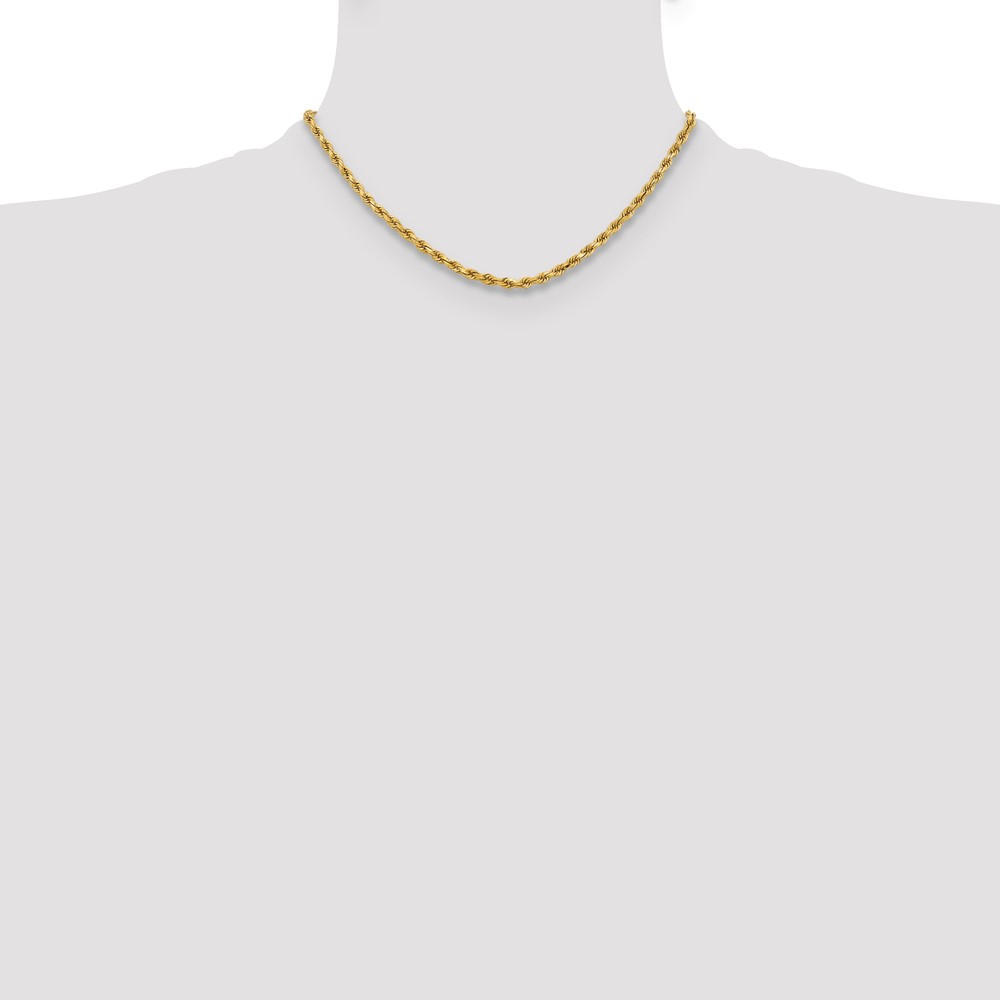 10k 3.75mm Diamond-cut Rope Chain (10K027-16)