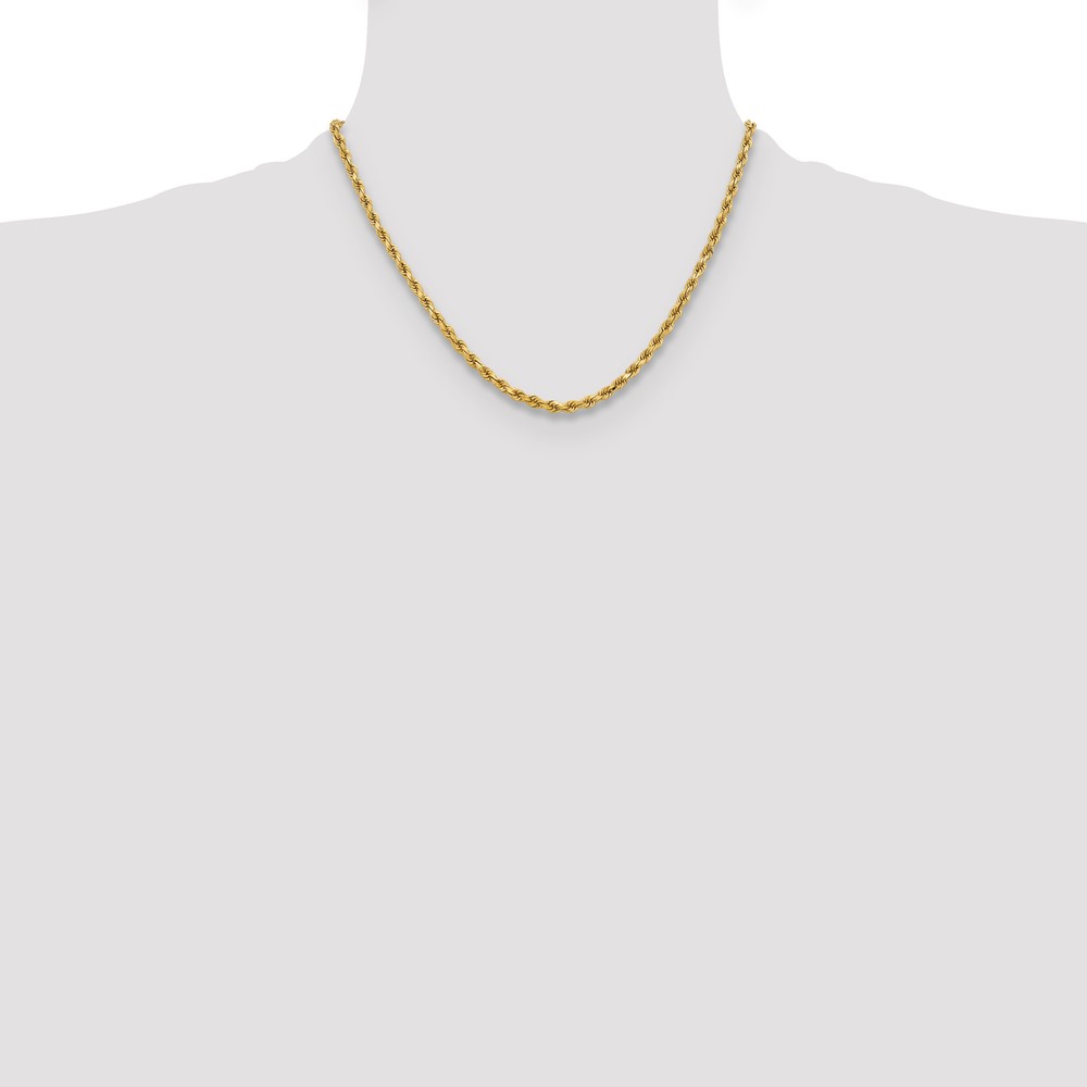 10k 3.75mm Diamond-cut Rope Chain (10K027-18)