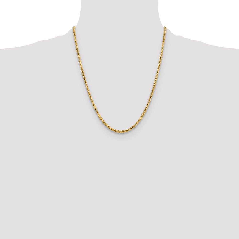 10k 3.75mm Diamond-cut Rope Chain (10K027-22)