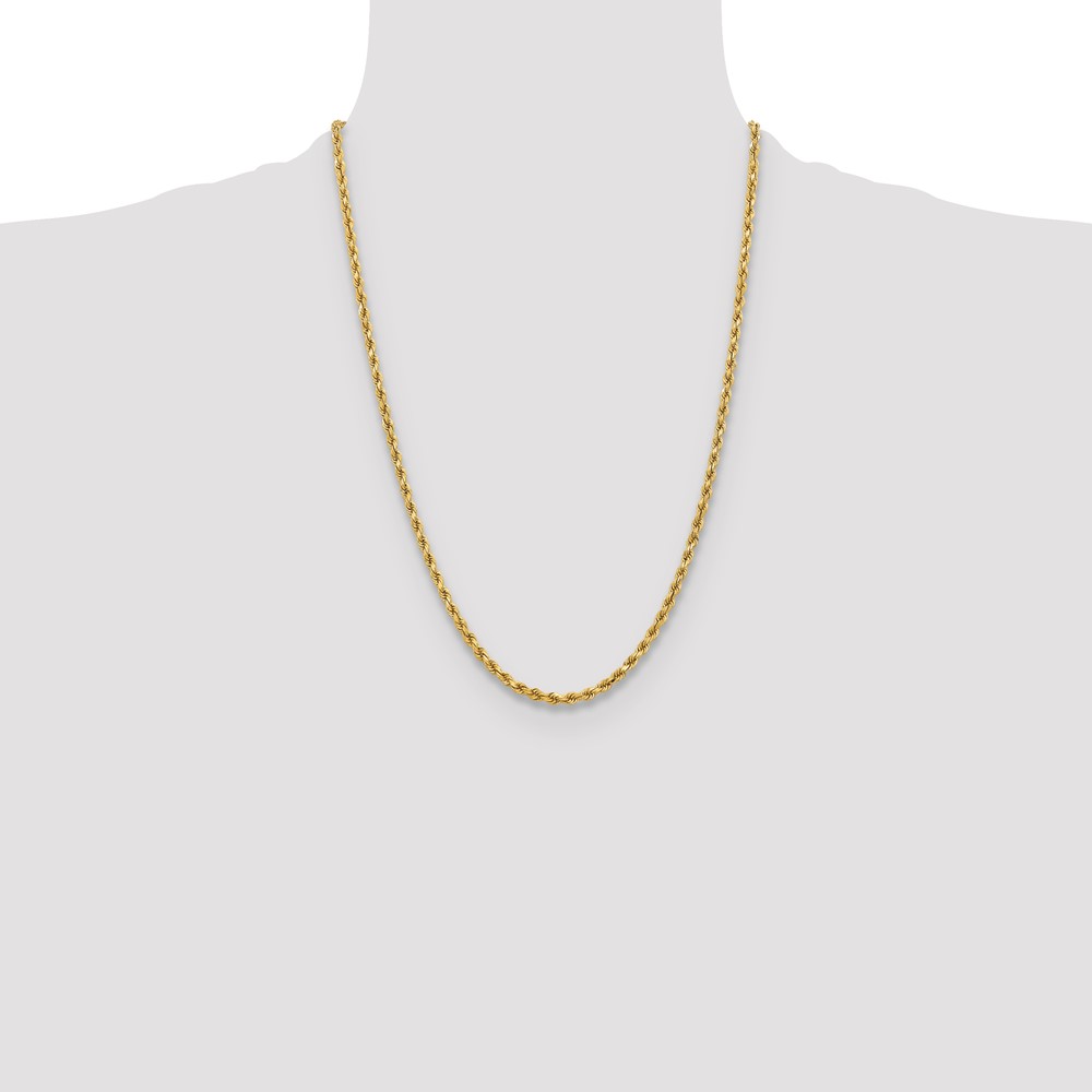 10k 3.75mm Diamond-cut Rope Chain (10K027-24)