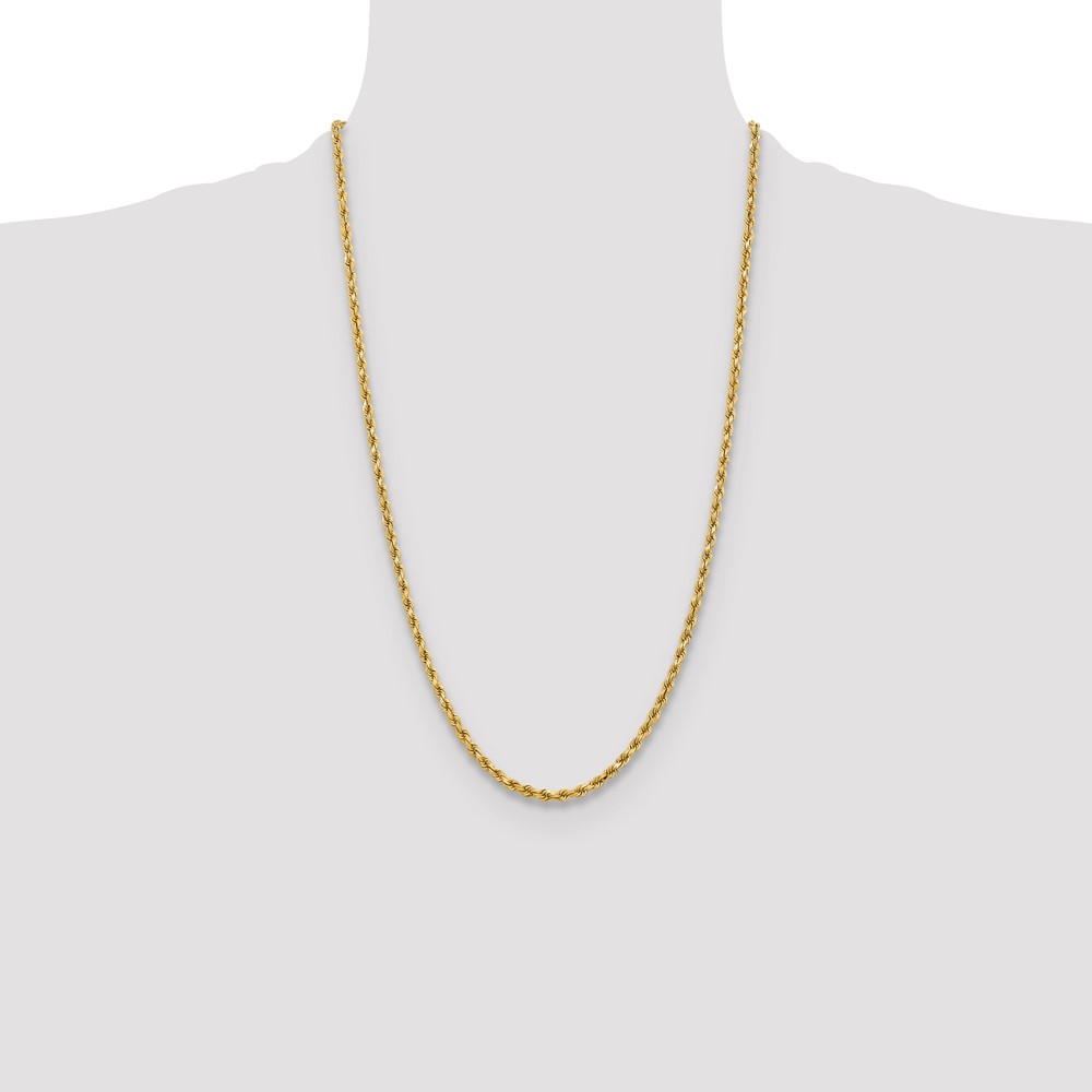 10k 3.75mm Diamond-cut Rope Chain (10K027-26)