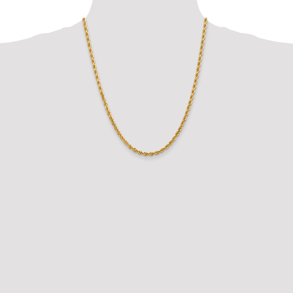 10k 4mm Diamond-cut Rope Chain (10K030-22)