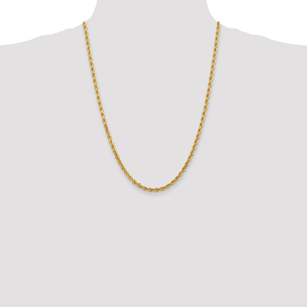 10k 4mm Diamond-cut Rope Chain (10K030-24)