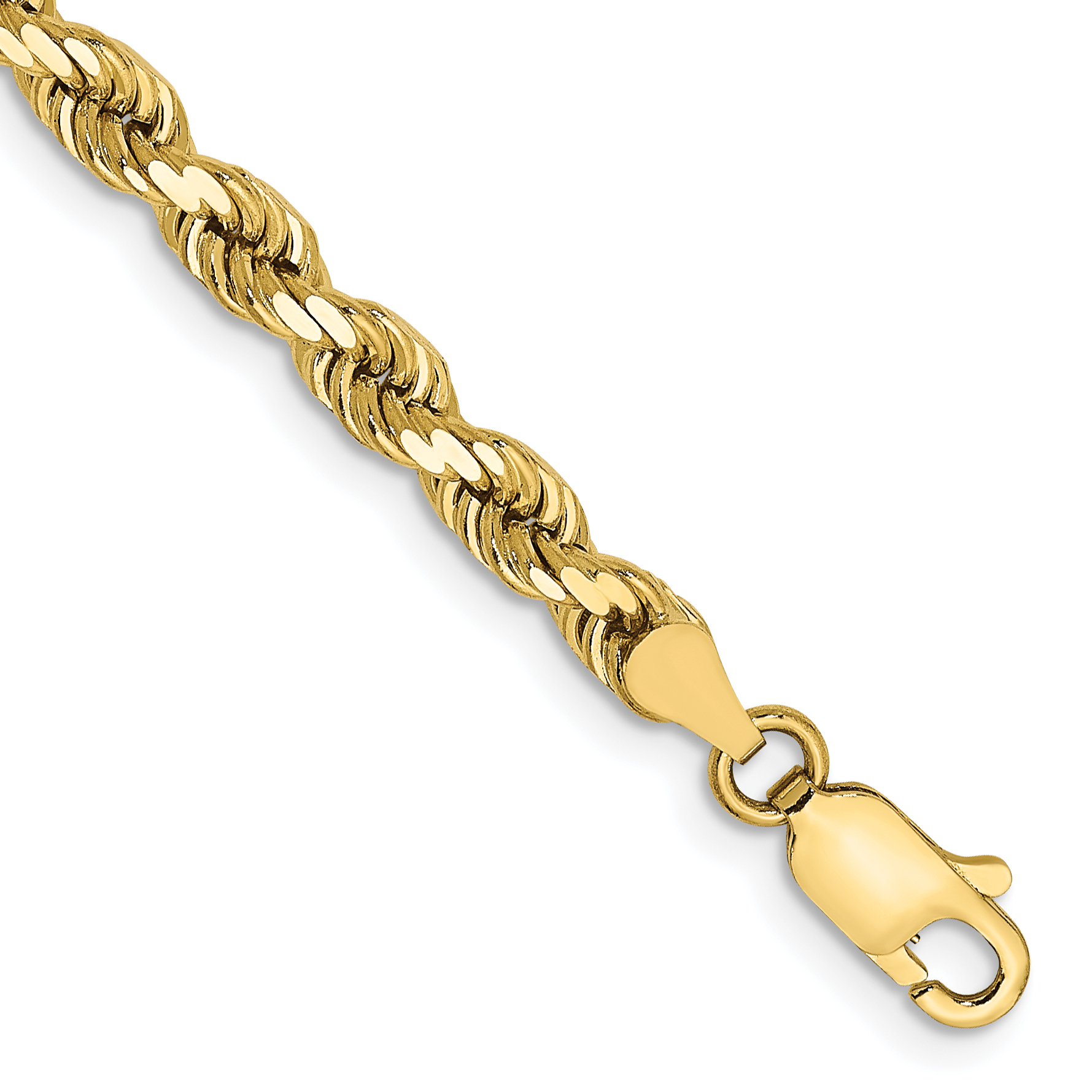 10k 4mm Diamond-cut Rope Chain (10K030-7)