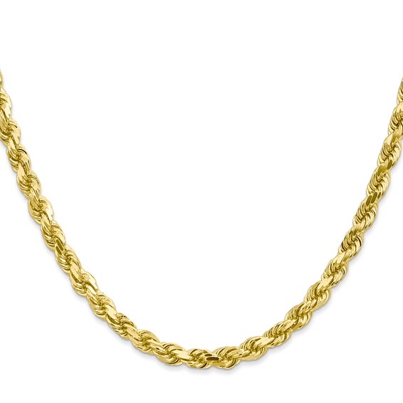 10k 4.5mm Diamond-Cut Rope Chain (Per Inch)