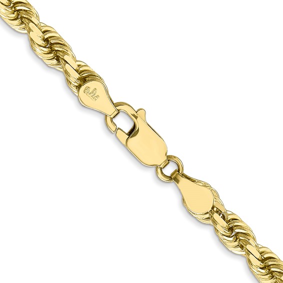 10k 4.5mm Diamond-Cut Rope Chain (Per Inch)