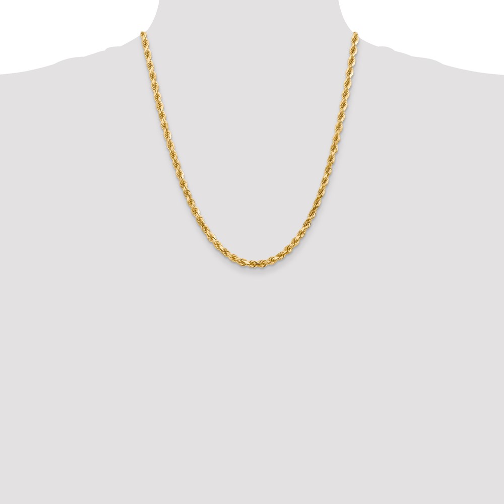 10k 4.5mm Diamond-Cut Rope Chain (10K035-22)