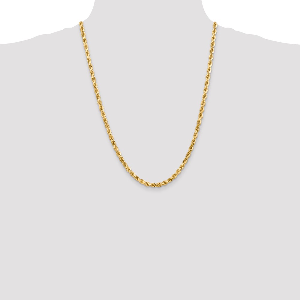 10k 4.5mm Diamond-Cut Rope Chain (10K035-24)