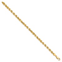 10K 4.5mm Diamond-cut Rope Chain view 2
