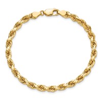 10K 4.5mm Diamond-cut Rope Chain view 5