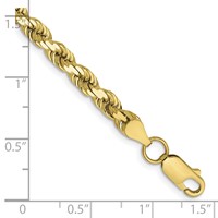 10K 4.5mm Diamond-cut Rope Chain view 3