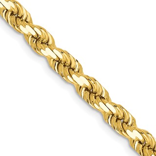 10k 4.5mm Diamond-Cut Rope Chain (Per Inch)