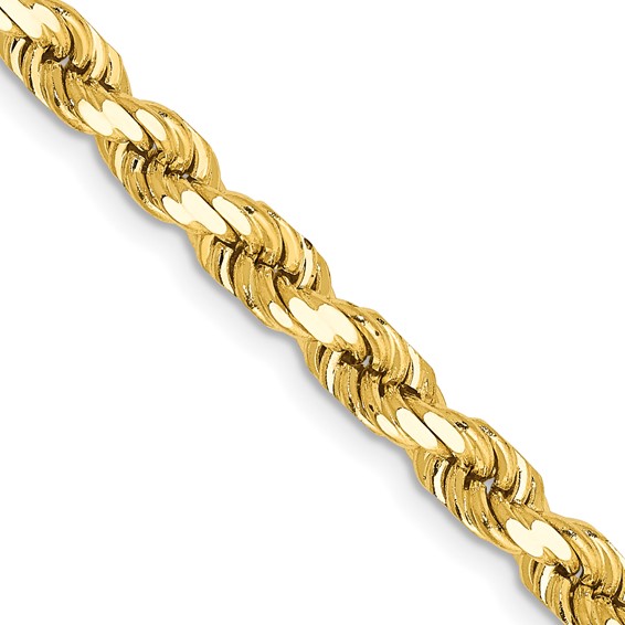10k 4.5mm Diamond-Cut Rope Chain (Per Inch)