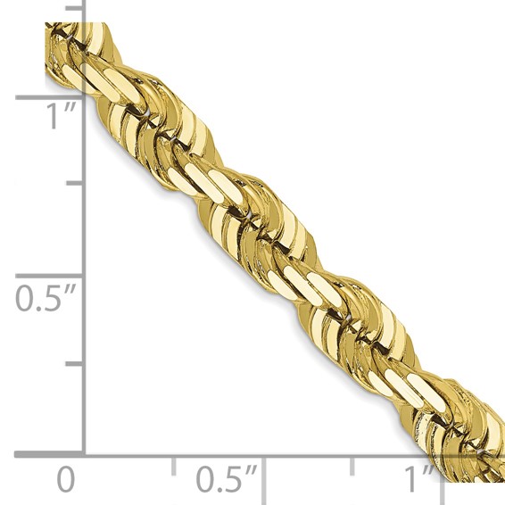 10k 5.5mm Diamond-cut Rope Chain (Per Inch)