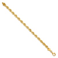 10K 5.5mm Yellow Gold Diamond-cut Rope Chain view 2