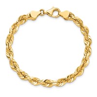 10K 5.5mm Yellow Gold Diamond-cut Rope Chain view 5