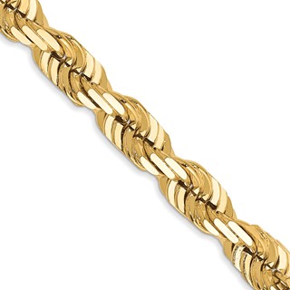 10k 5.5mm Diamond-cut Rope Chain (Per Inch)