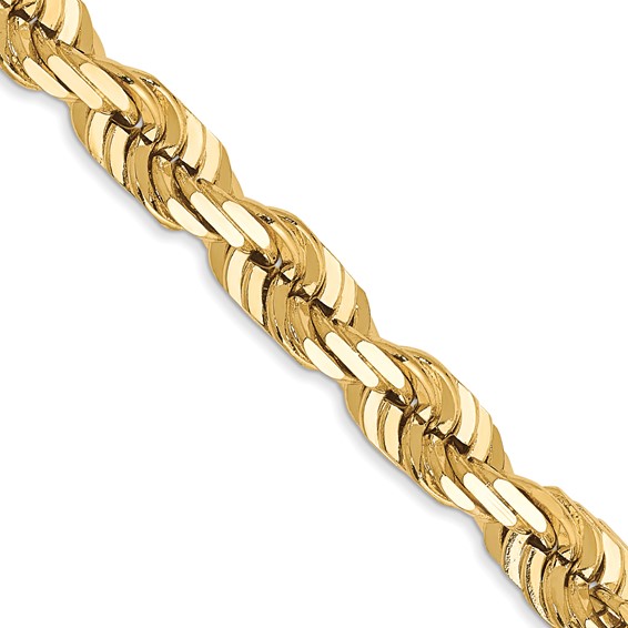 10k 5.5mm Diamond-cut Rope Chain (Per Inch)