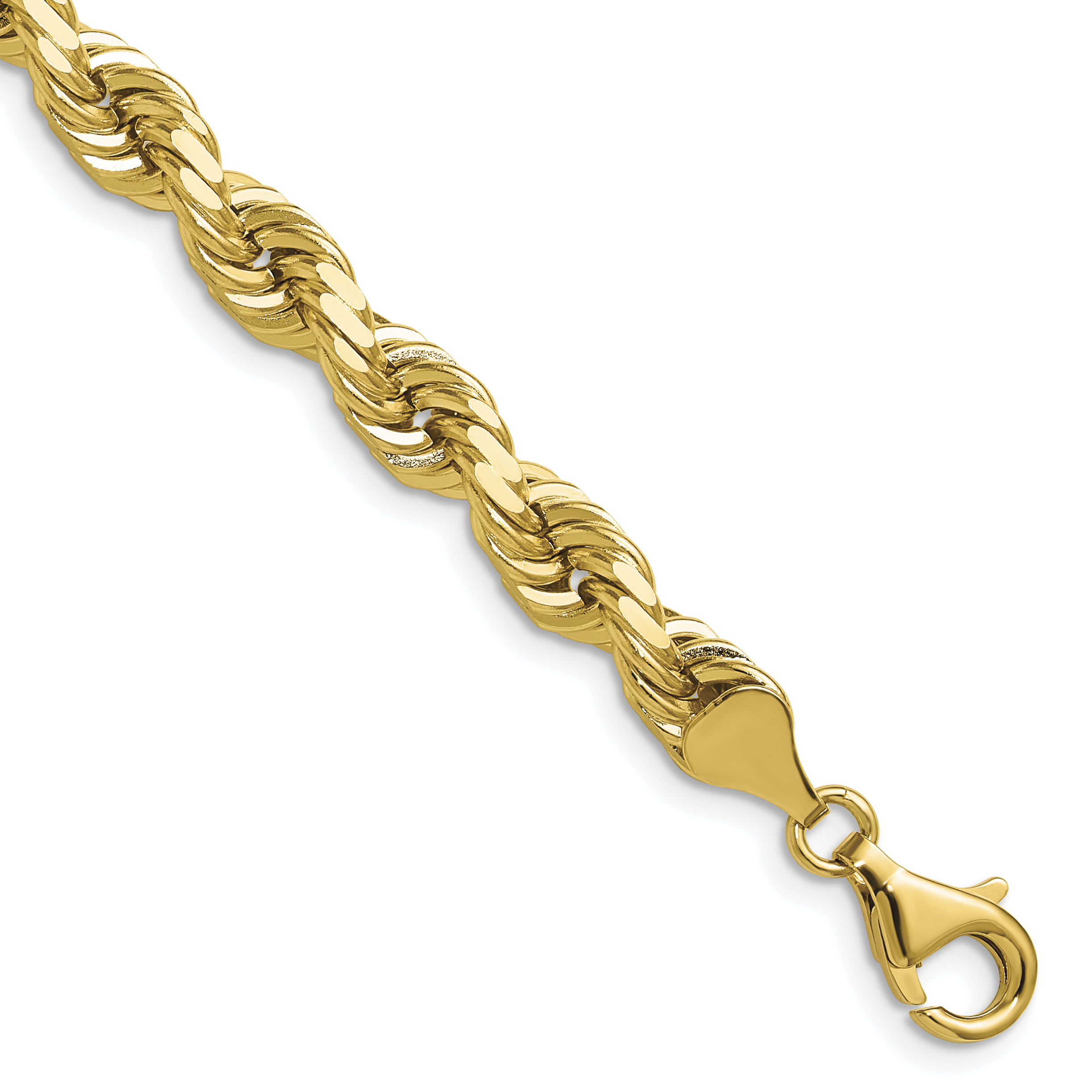 10k 6.5mm Diamond-cut Rope Chain (10K045-22)