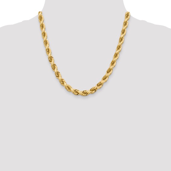 10k 8mm Diamond-Cut Rope Chain (Per Inch)
