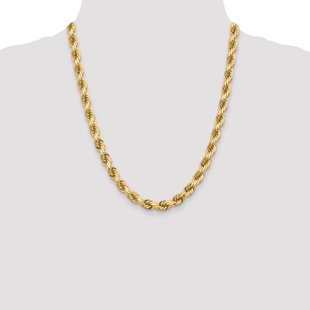 10k 8mm Diamond-cut Rope Chain (10K060-22)