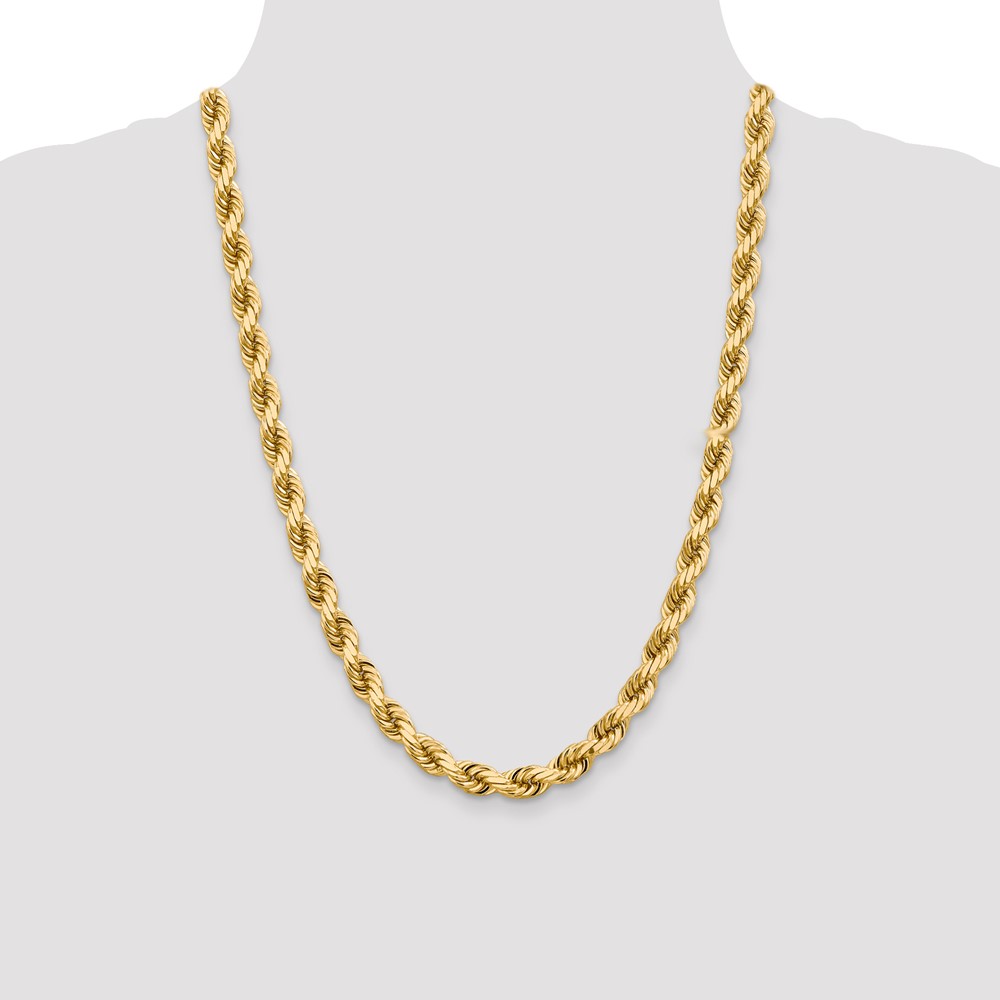 10k 8mm Diamond-cut Rope Chain (10K060-24)