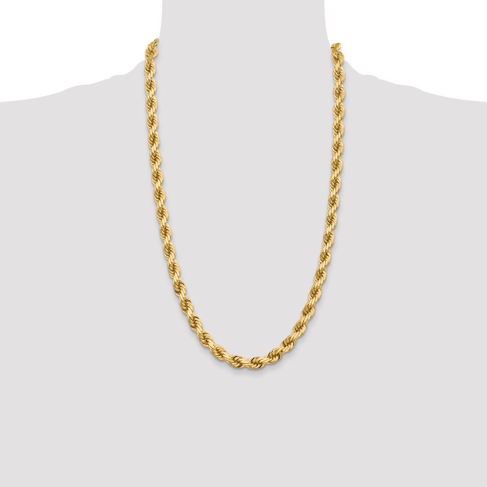 10k 8mm Diamond-cut Rope Chain (10K060-26)
