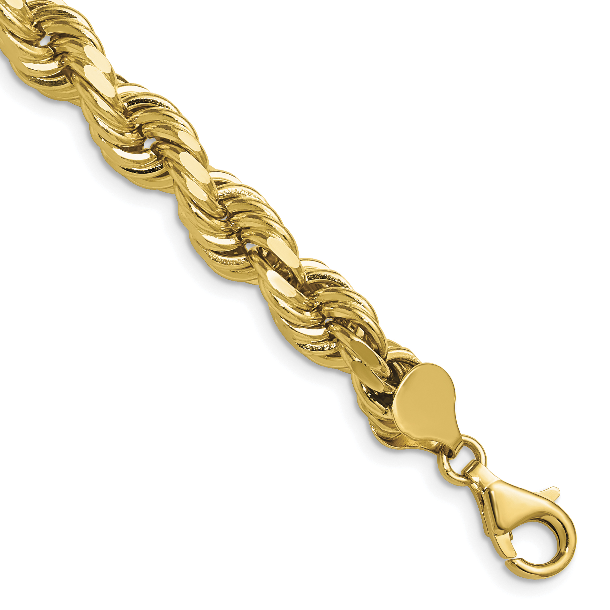 10k 8mm Diamond-cut Rope Chain (10K060-24)
