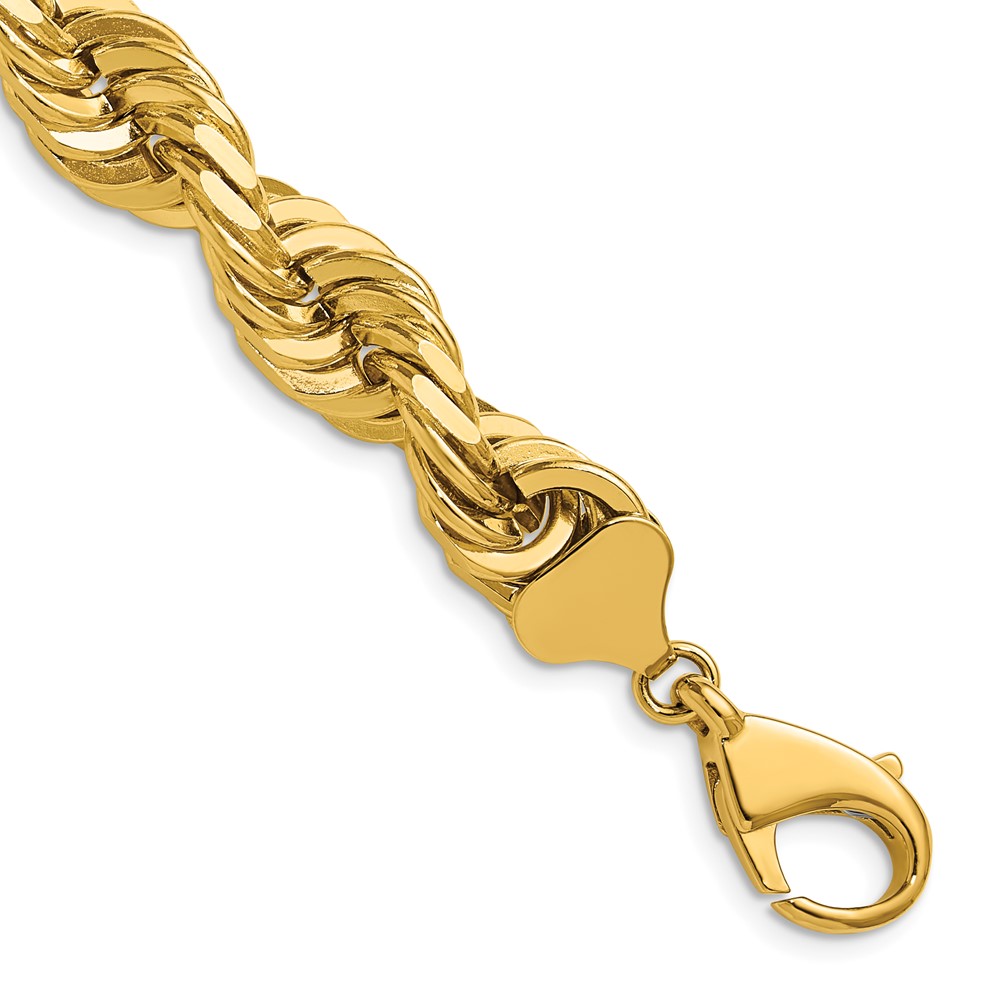 10k 10mm Diamond-cut Rope Chain (10K080-22)