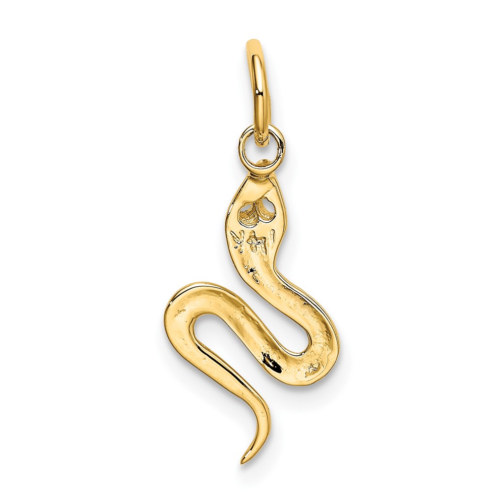 10k Solid Polished Snake Charm (10K1009)