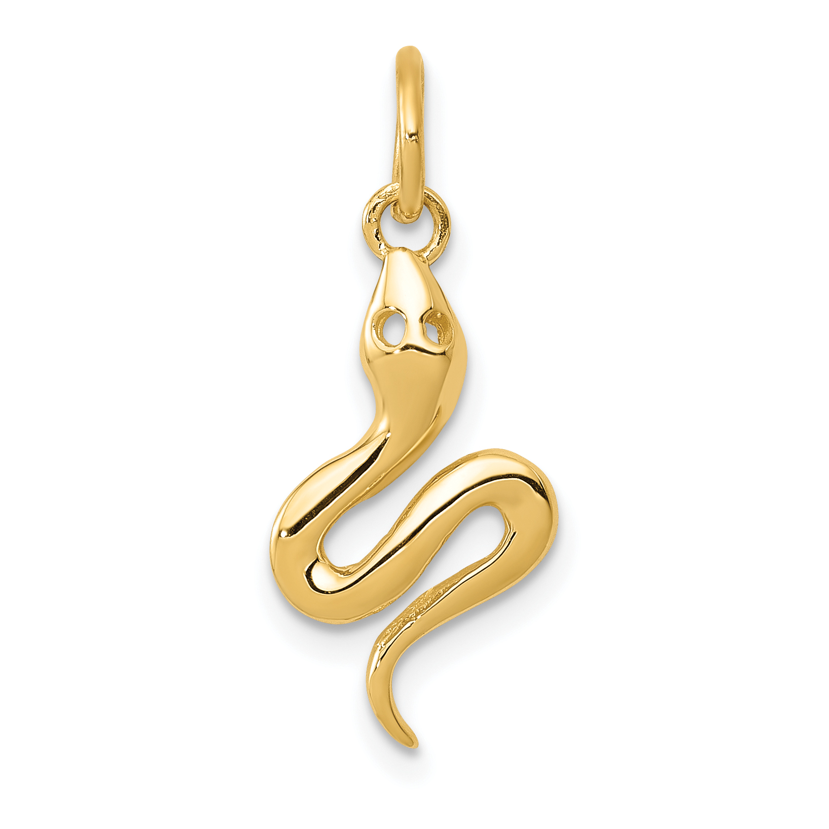 10k Solid Polished Snake Charm (10K1009)